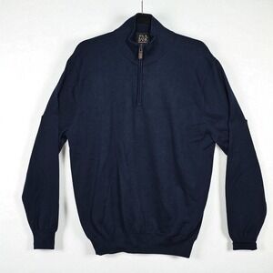 Jos A Bank Signature Collection Sweater Mens 1/4 Zip Pullover Pima Cotton Preppy